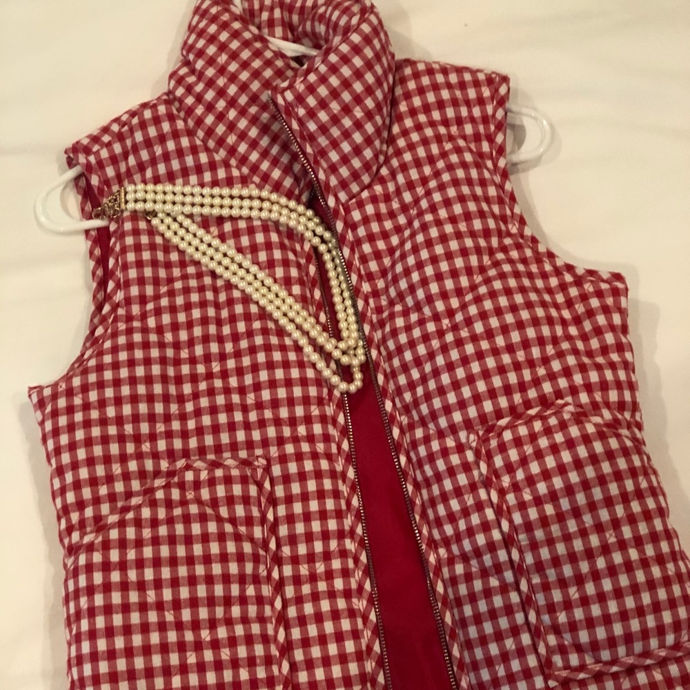 Chambray puffer vest